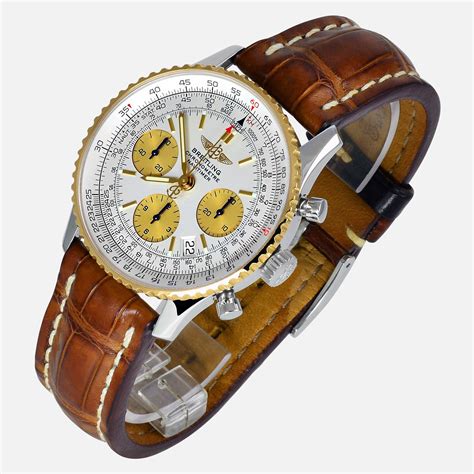 navitimer breitling gold|Breitling Navitimer gold bezel.